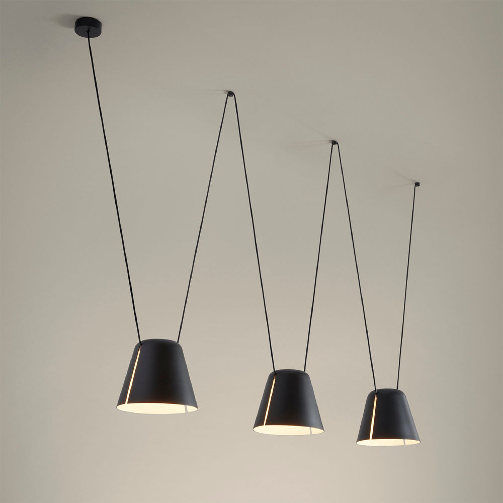 Attic Lateral Multi-Cone Pendant Light