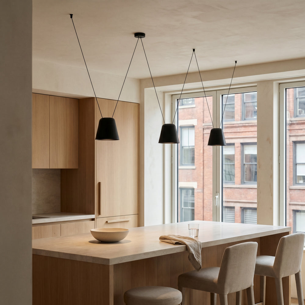 Attic Lateral Multi-Cone Pendant Light