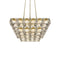 Chant 2-Tier Chandelier  option Clear / Brushed Gold