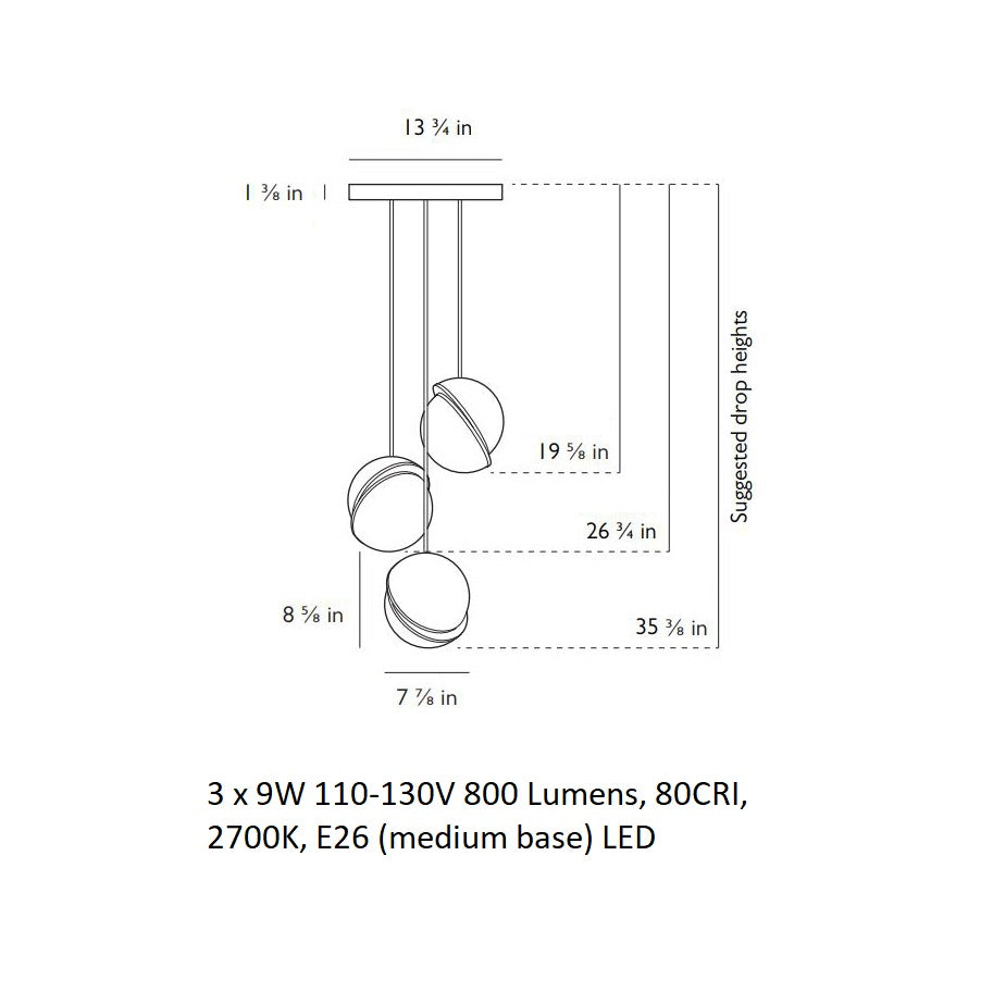 Crescent Mini Chandelier