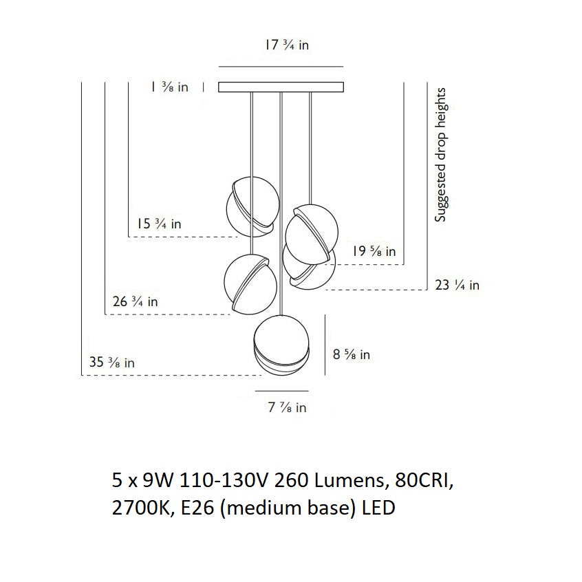 Crescent Mini Chandelier
