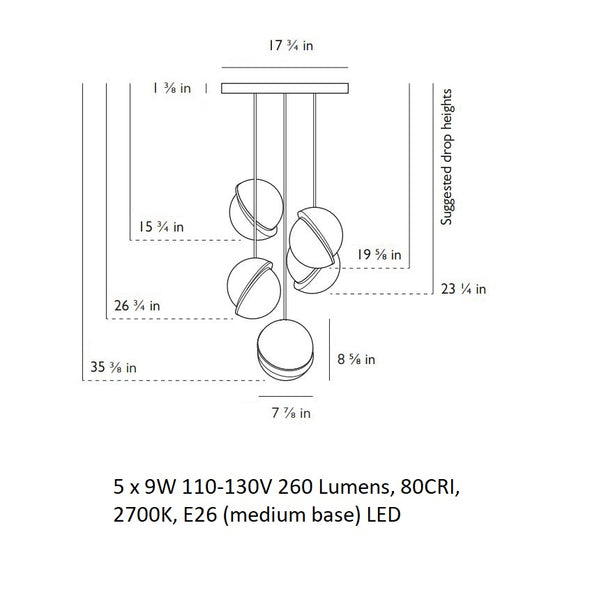 Crescent Mini Chandelier