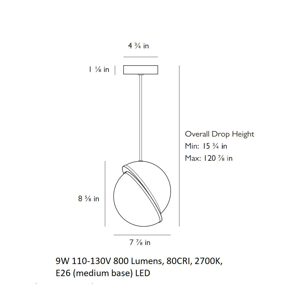 Crescent Mini Pendant Light