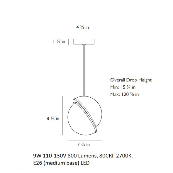 Crescent Mini Pendant Light