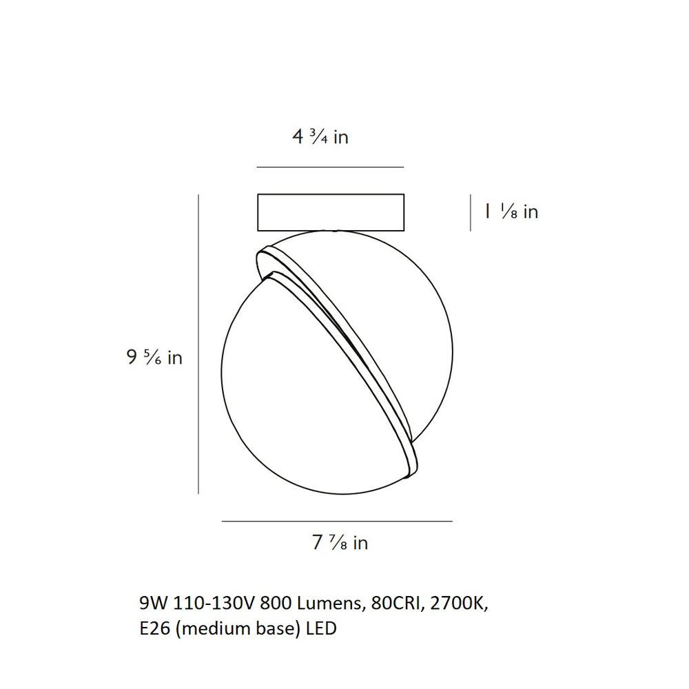 Crescent Mini Semi Flush Mount