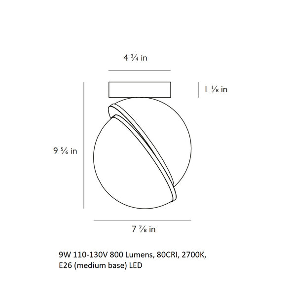 Crescent Mini Semi Flush Mount