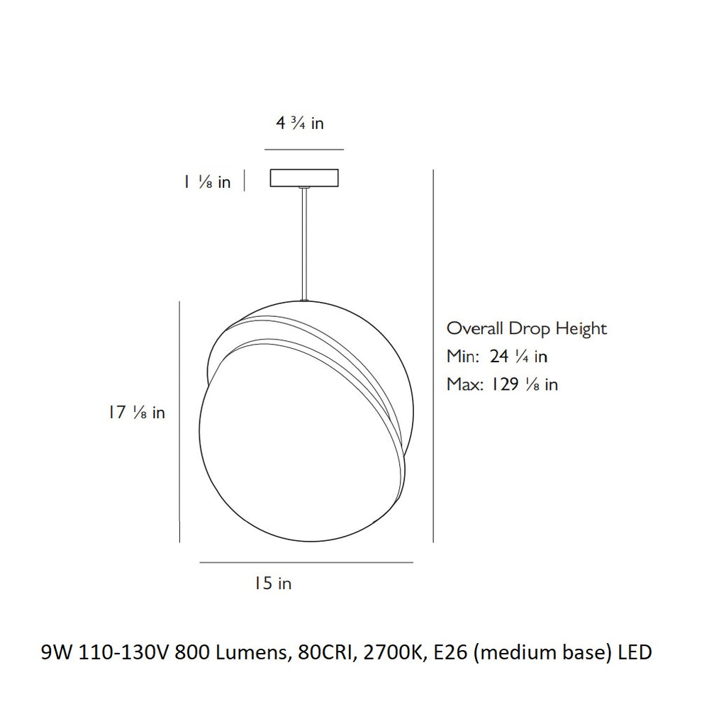 Crescent Pendant Light