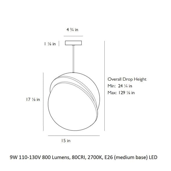 Crescent Pendant Light