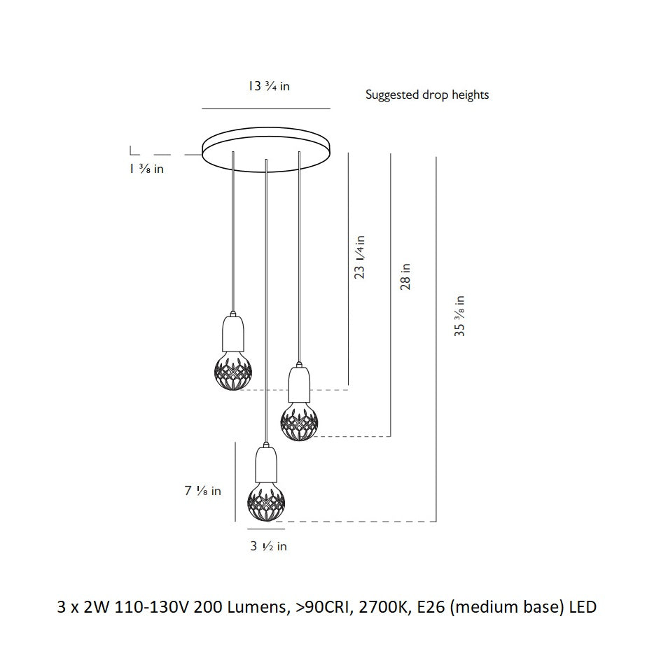 Crystal Bulb Chandelier