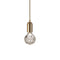 Crystal Bulb Pendant Light  option Brushed Brass