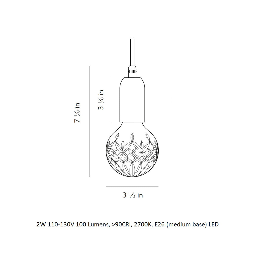 Crystal Bulb Pendant Light