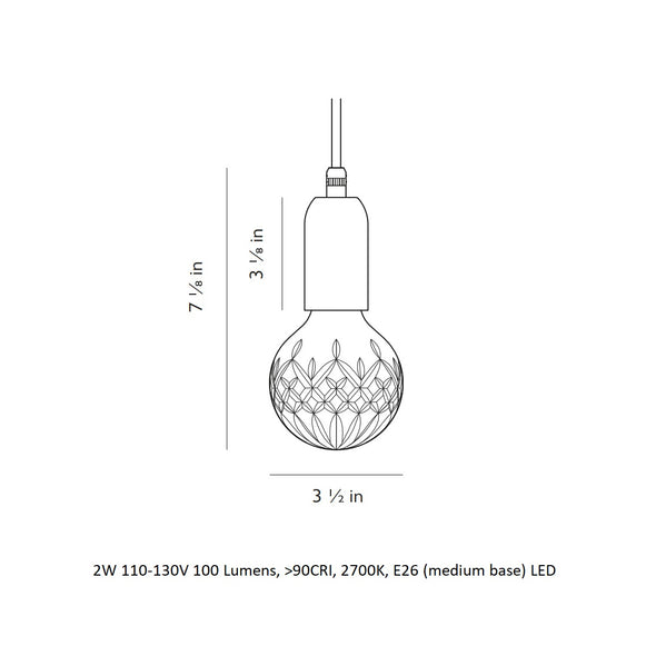 Crystal Bulb Pendant Light