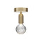 Crystal Bulb Semi Flush Mount  option Clear