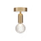 Crystal Bulb Semi Flush Mount  option Frosted
