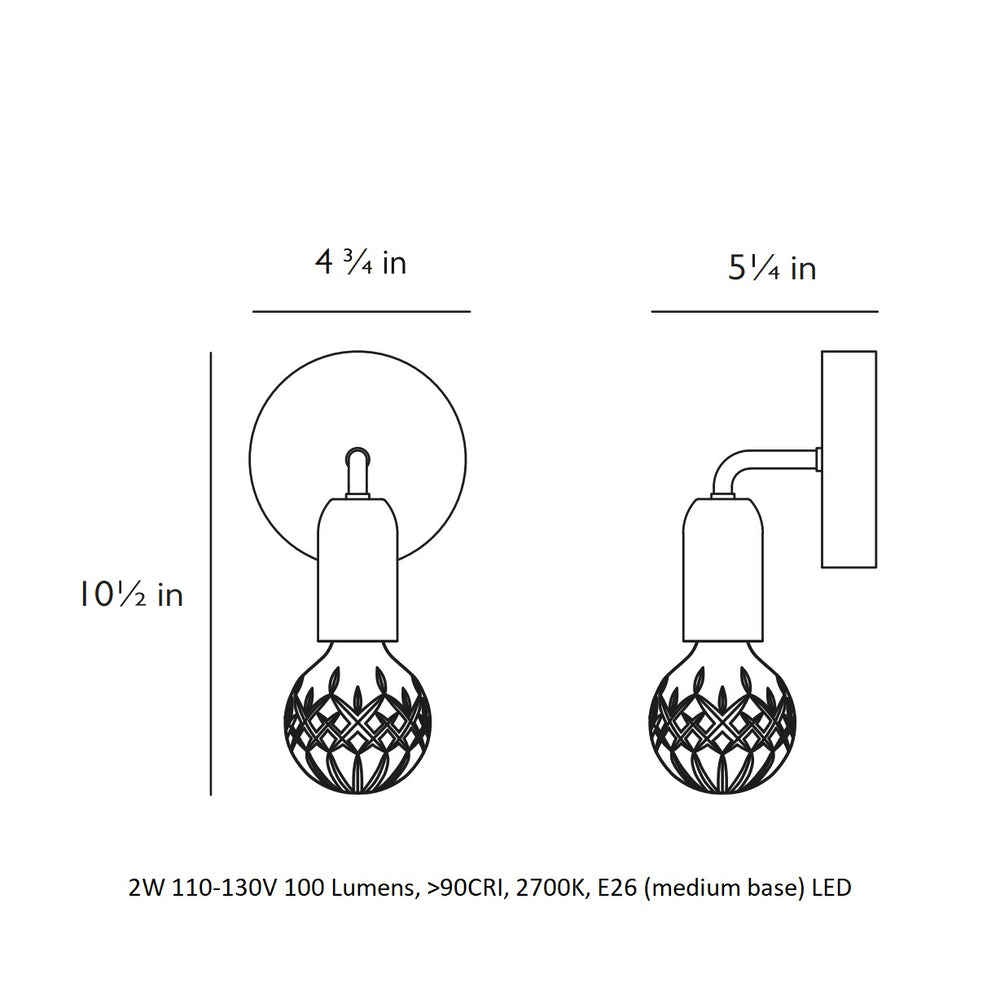 Crystal Bulb Wall Sconce