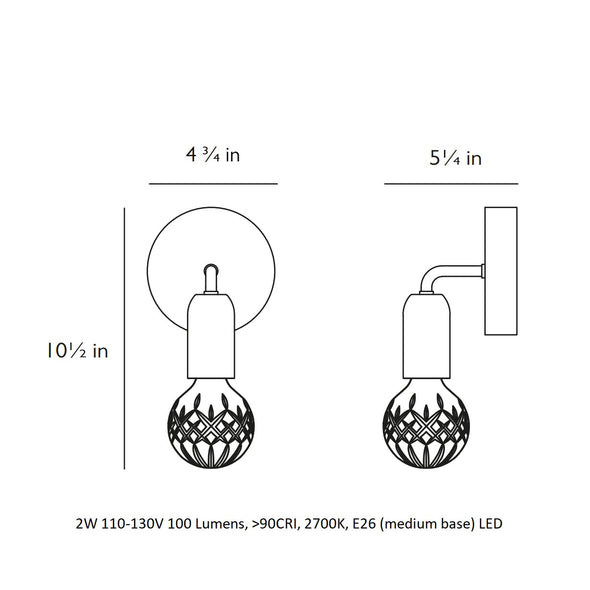 Crystal Bulb Wall Sconce