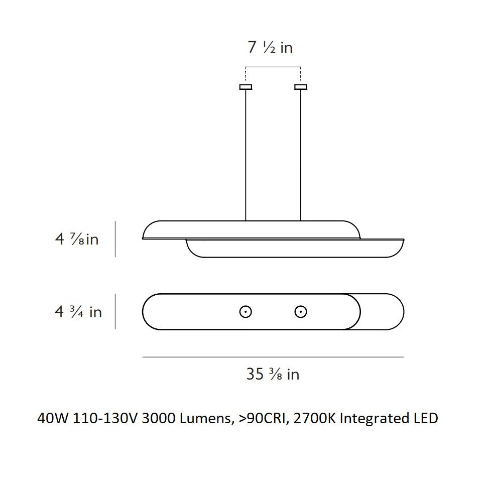 Gemini Horizontal Pendant Light