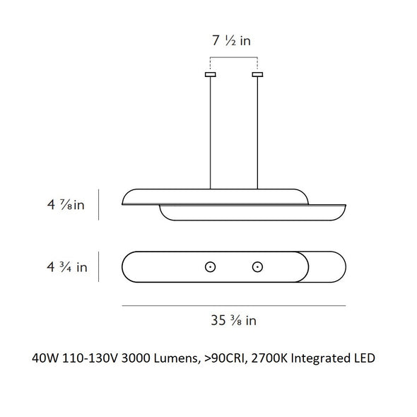 Gemini Horizontal Pendant Light