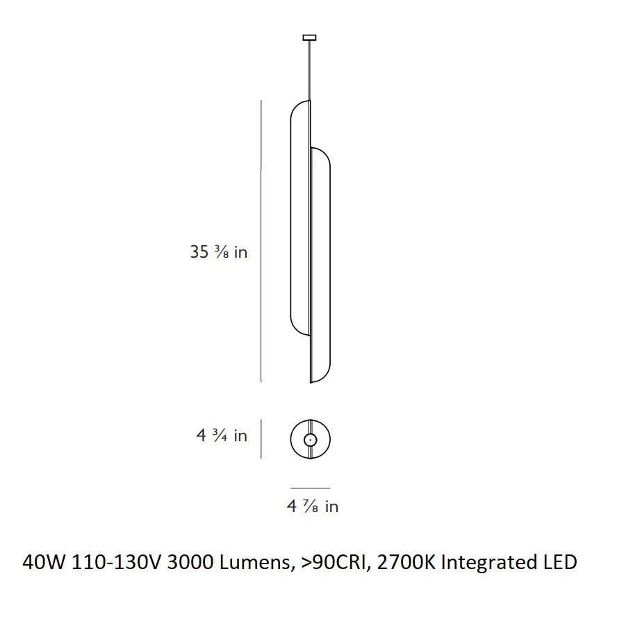 Gemini Vertical Pendant Light