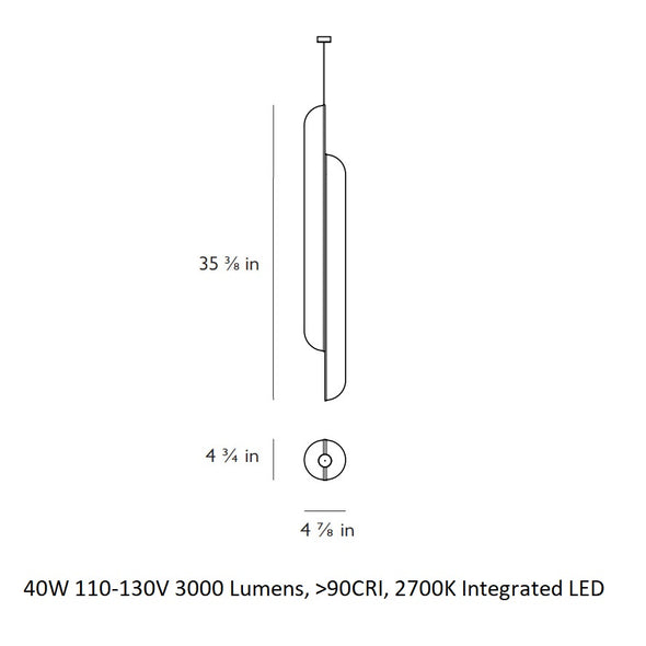 Gemini Vertical Pendant Light