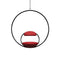 Hoop Swing Hanging Chair  option Matte Black