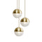 Lens Flair Mini Chandelier  option Brushed Brass