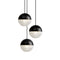 Lens Flair Mini Chandelier  option Matte Black