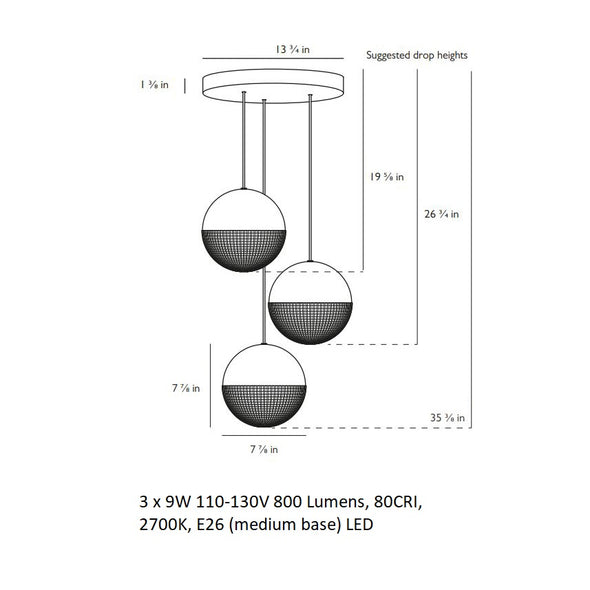 Lens Flair Mini Chandelier