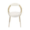 Musico Dining Chair  option Dedar Adamo Beige Velvet / Satin Brass