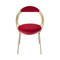 Musico Dining Chair  option Dedar Adamo Red Velvet / Satin Brass