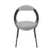 Musico Dining Chair  option Dedar Black Wool Grey / Matte Black