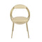 Musico Dining Chair  option Sorensen Ultra Cream Leather / Satin Brass