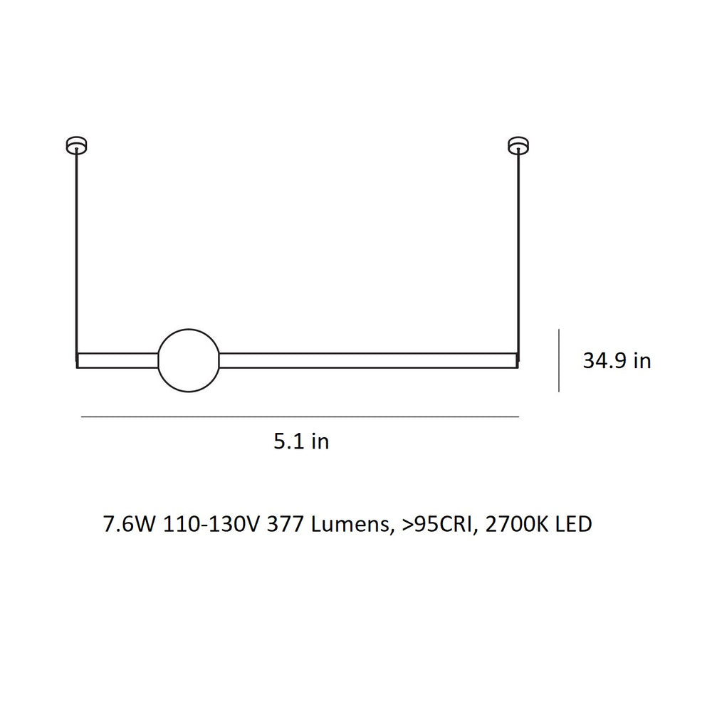 Orion Globe Linear Pendant Light