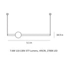 Orion Globe Linear Pendant Light