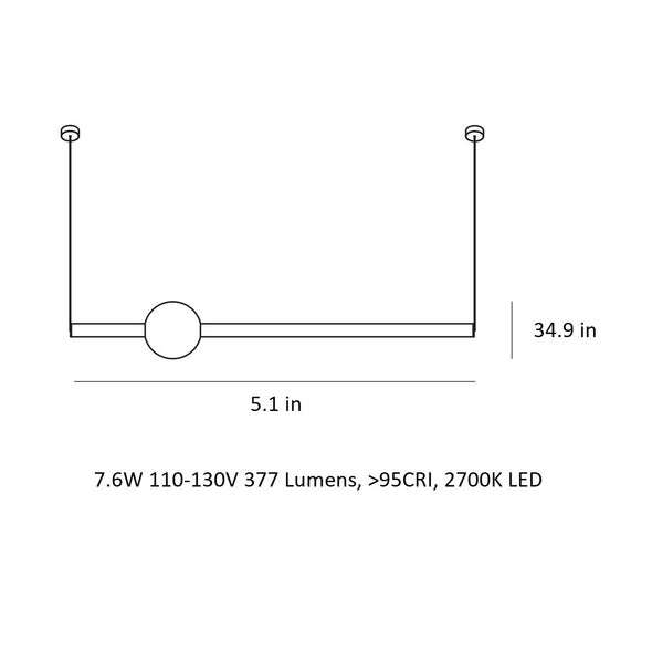 Orion Globe Linear Pendant Light