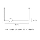 Orion Tube Linear Pendant Light