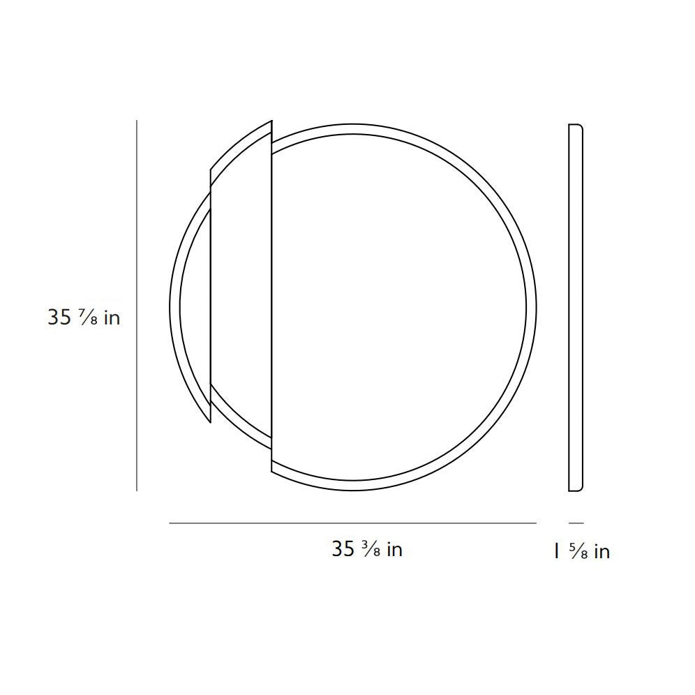 Split Round Mirror