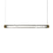 Tube Crystal Linear Pendant Light  option Brushed Brass