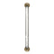 Tube Crystal Wall Sconce  option Brushed Brass