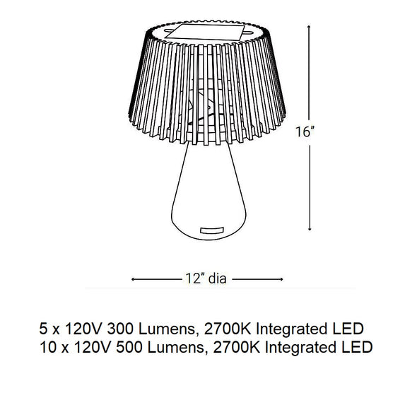 Enoki Solar Portable Outdoor Table Lamp