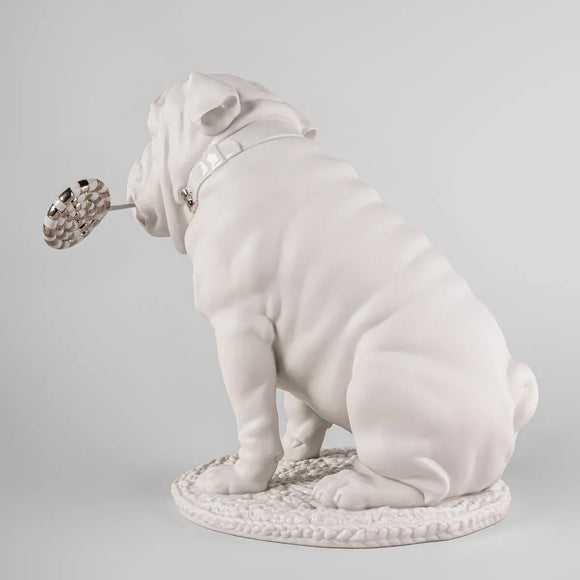 Bulldog with Lollipop Sculpture