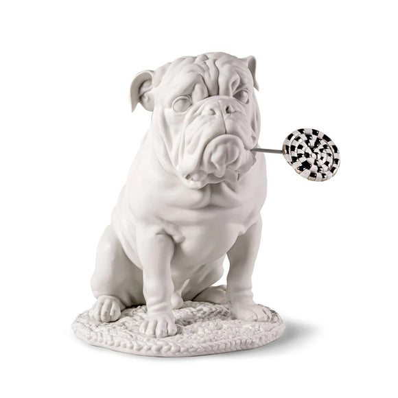 Bulldog with Lollipop Sculpture