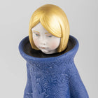 Cosmic Girl and Cat Sculpture