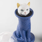 Cosmic Girl and Cat Sculpture
