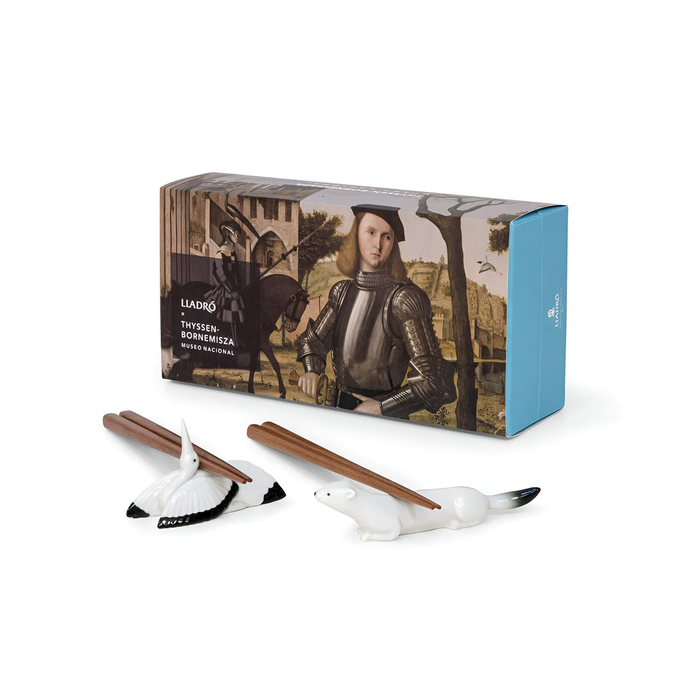 Ermine and Crane Chopsticks Set