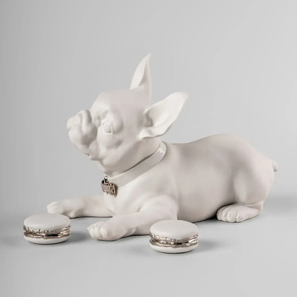 French Bulldog with Macarons Sculpture