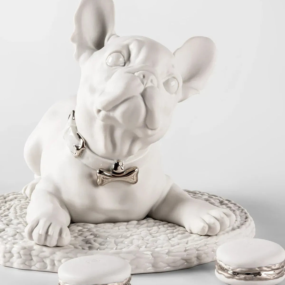 French Bulldog with Macarons Sculpture