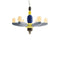 Soft Blown Afloat Chandelier  option Blue