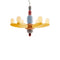 Soft Blown Afloat Chandelier  option Yellow