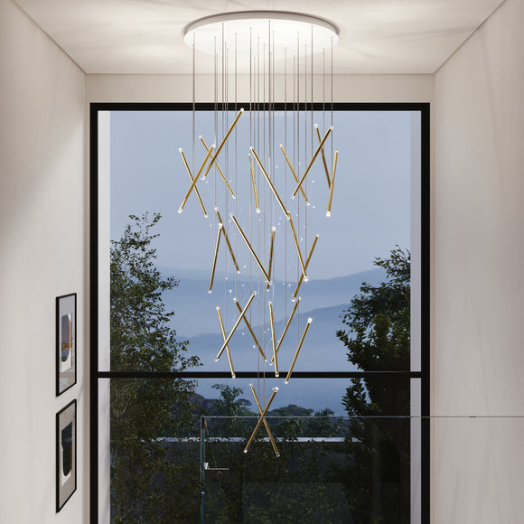 Lodes A-Tube Nano Duo Multi-Light Round Chandelier - 2Modern